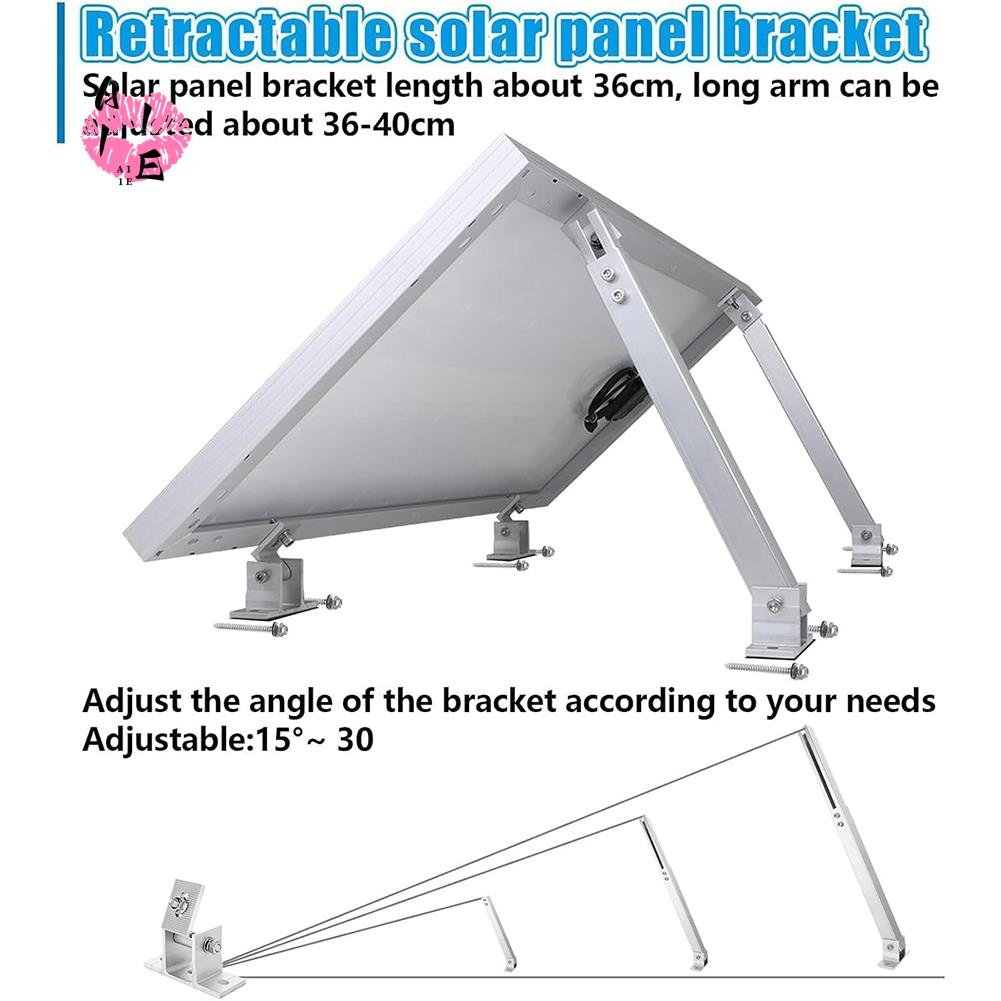 Flat Panel Mount Tilt - A11E-調整可能なソーラーパネル傾斜マウントブラケットアルミニウム合金ソーラーパネル取り付け用平らな表面の屋根RVボートオフグリッド用