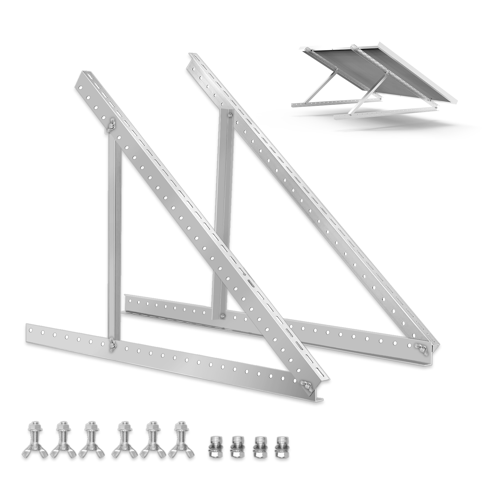 Flat Panel Mount Tilt - 調整可能なソーラーパネルチルトマウントブラケット、あらゆる平らな表面、屋根、rv、CP-SETUNO、45インチに対して最大100w-500ワットのソーラーパネルをサポート