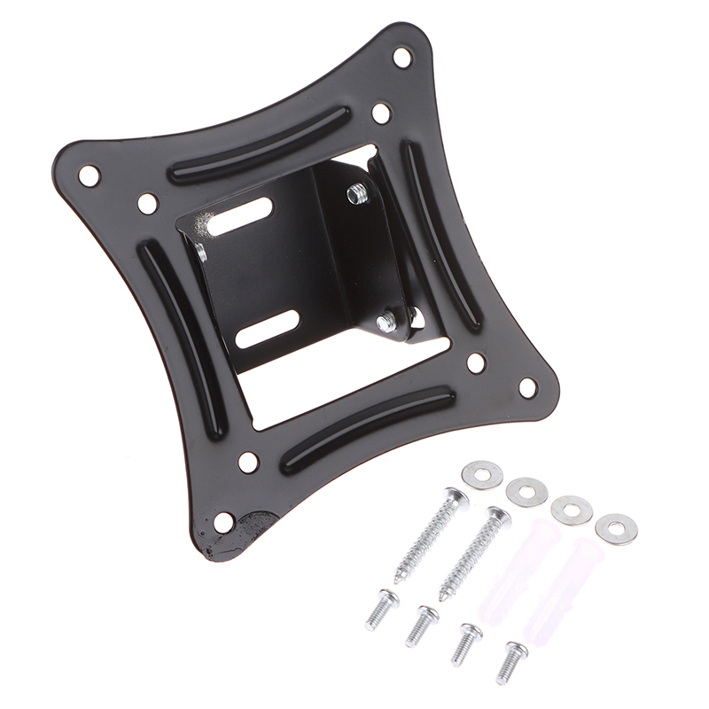 Flat Panel Mount Tilt - テレビ用壁掛けブラケット。14～27インチの液晶/LEDモニターに対応。固定式フラットパネルフレーム。15度の傾斜角度。ネジ付属。