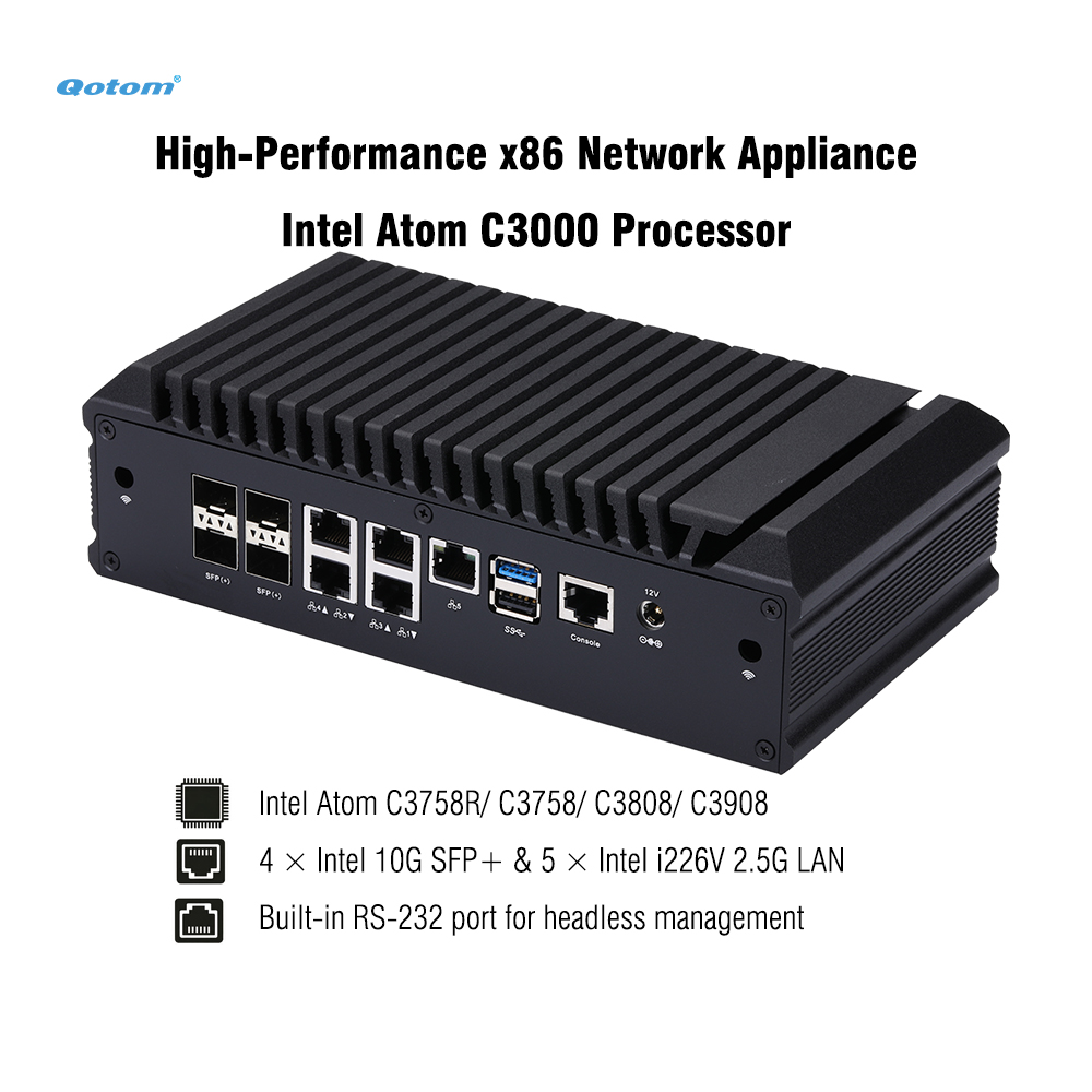 Thin Client Mini Pc - ミニPC Q20300G9 CPU Atom C3000、4x 10G