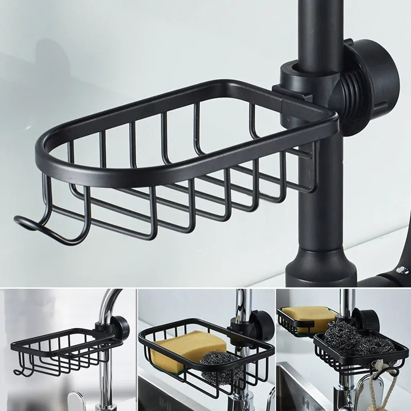 Server Rack Shelf - キッチンシンクの蛇口棚バスルーム棚石鹸スポンジ排水布雑巾収納ラックシンクオーガナイザー水切りバスケットソープディッシュホルダー