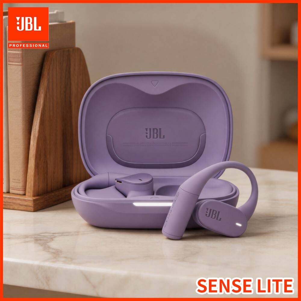 Office Tech Wear - JBL Sense Lite ワイヤレスオープンイヤーイヤホン、一日中快適な装着感、OpenSoundテクノロジー、IP54防水、スポーツ、オフィス、日常使用に最適