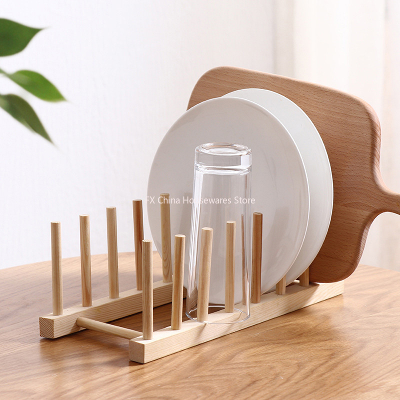 プレート収納ラック多機能木製ディッシュラックカップ皿鍋蓋排水 - Server Rack Shelf のレビューと価格