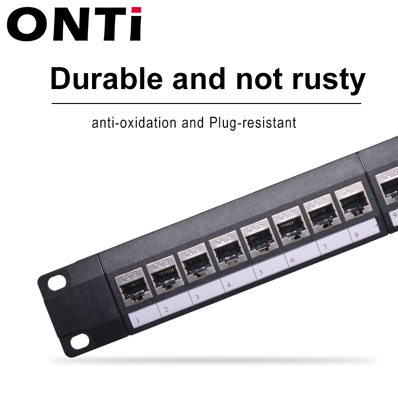 Onti 19in 1uラック24ポートCat6シールドパッ - Server Rack Shelf のレビューと価格