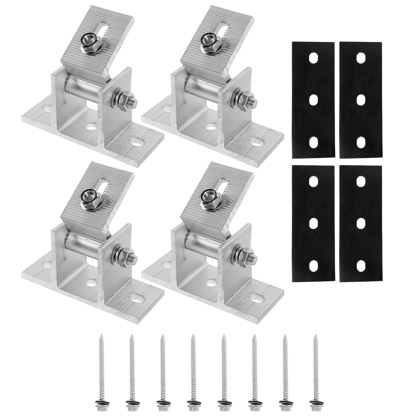 4個入り、ソーラーパネル用ブラケット、アルミニウム合金製、角 - Flat Panel Mount Tilt のレビューと価格