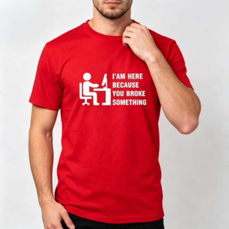 ソフトコットンメンズ Tシャツ テックサポート ユーモラスな - Tech Office Worker のレビューと価格