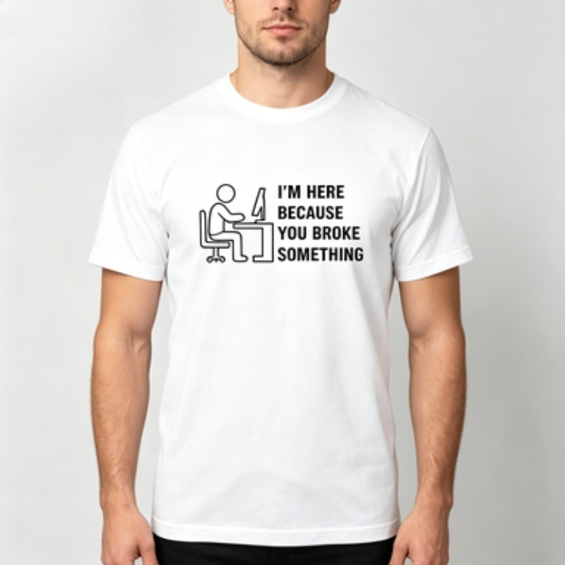 ソフトコットンメンズ Tシャツ テックサポート ユーモラスな - Tech Office Worker のレビューと価格