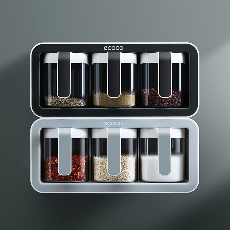 キッチン調味料ジャー組み合わせセット調味料ボックス壁掛け式非 - Server Rack Shelf のレビューと価格