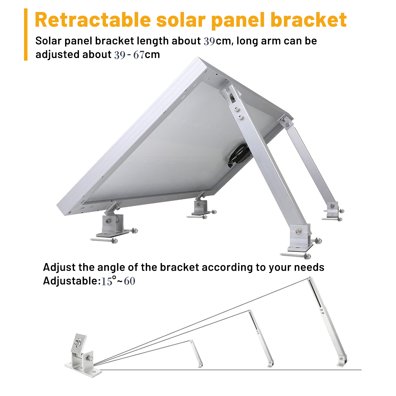 調整可能なソーラーパネルチルトブラケット,26インチ,最大1 - Flat Panel Mount Tilt のレビューと価格