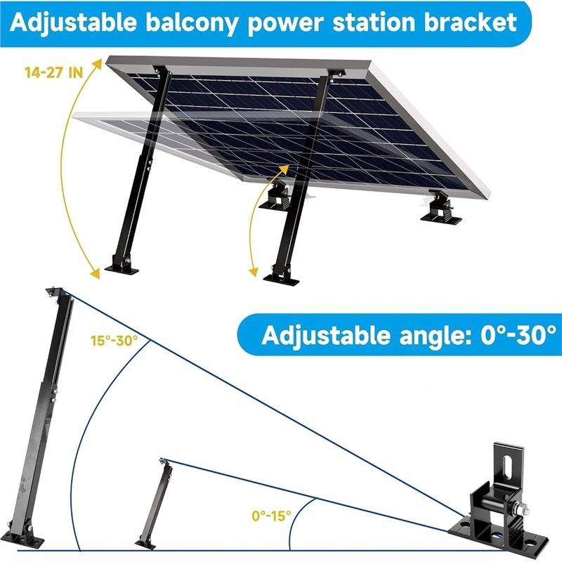 ABMH-ソーラーパネル取り付けブラケット 調整可能な傾斜角 - Flat Panel Mount Tilt のレビューと価格