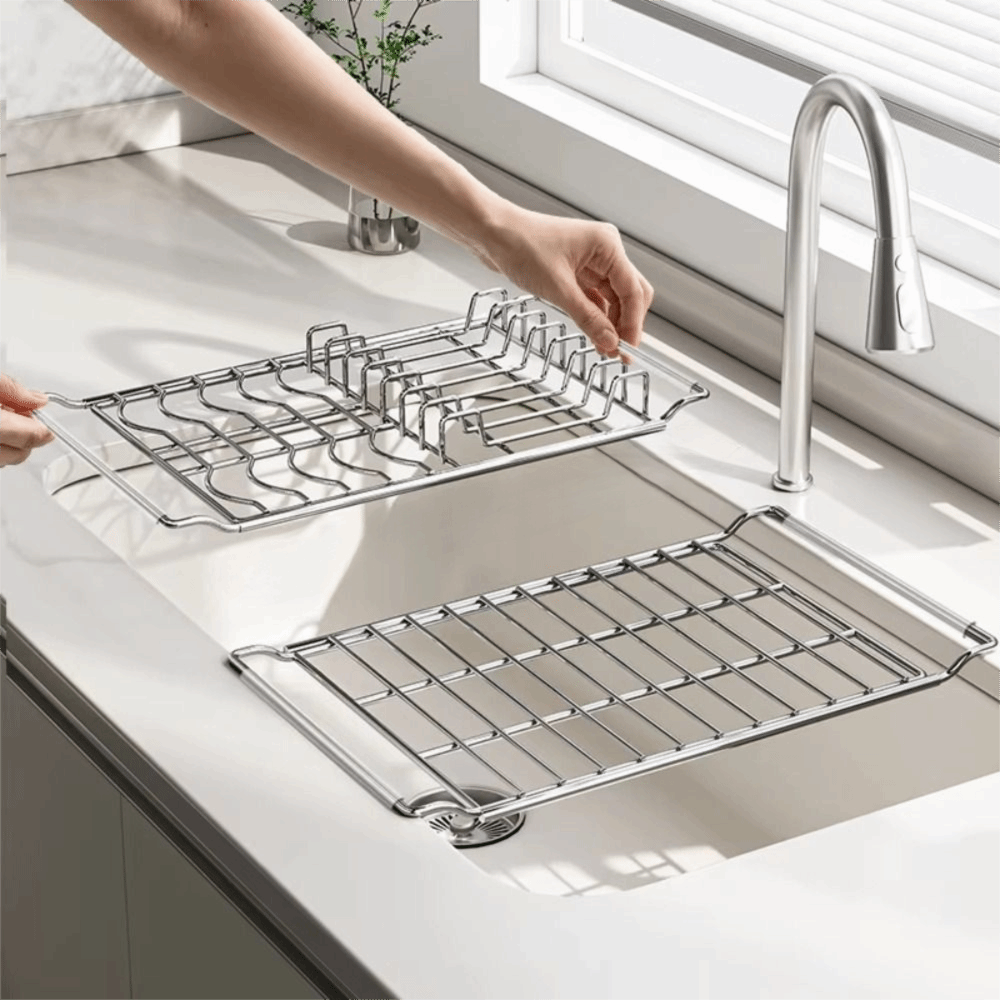 ステンレス製伸縮式ディッシュラック、防錆調整可能ボウル水切り - Server Rack Shelf のレビューと価格