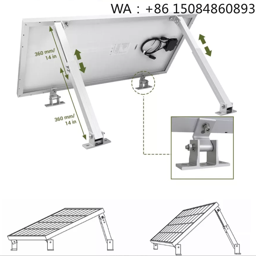 調整可能な三角形PVマウントブラケット、平屋根ソーラーパネル - Flat Panel Mount Tilt のレビューと価格